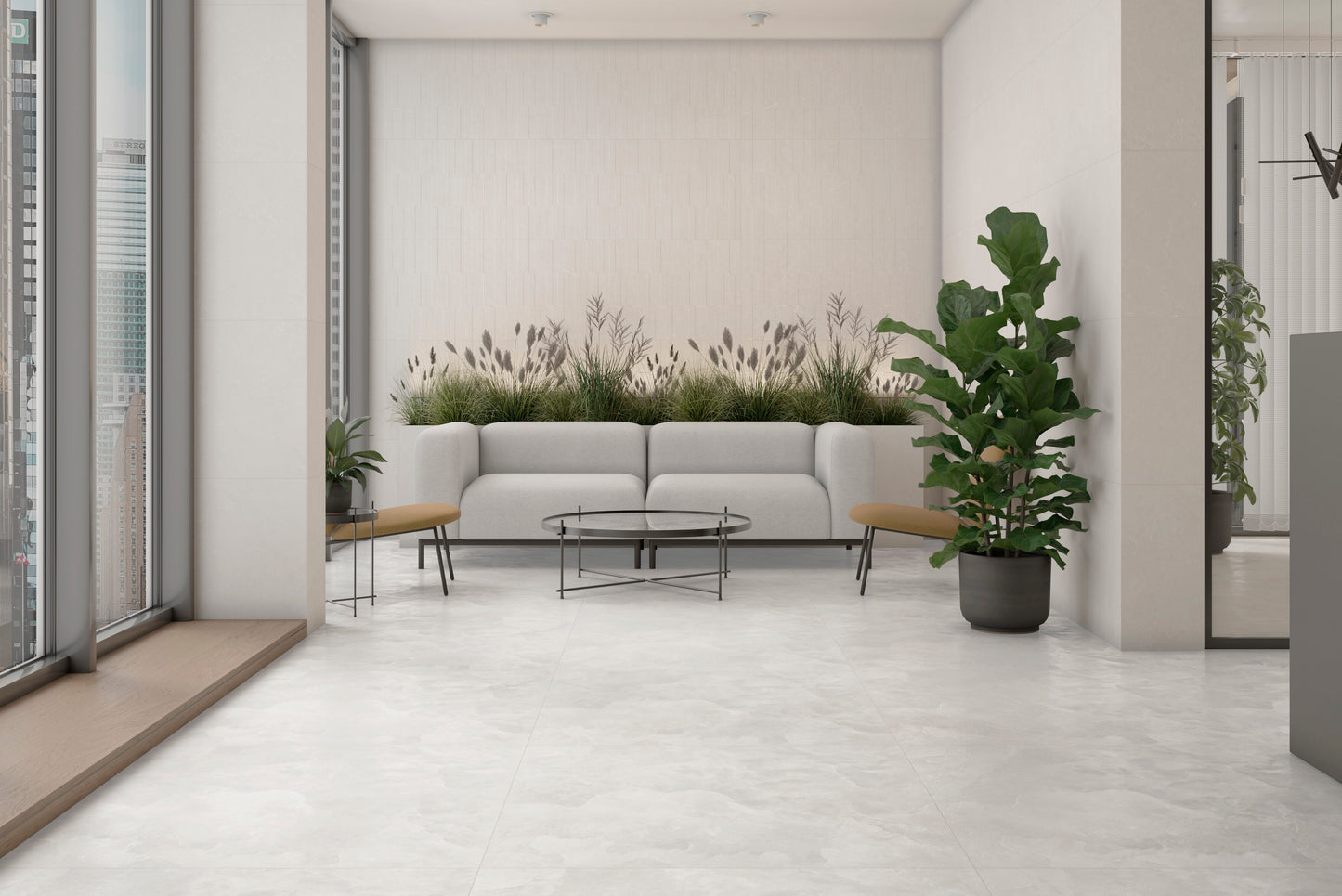 Tempo Snow 100x100 cm Matt Porcelain Tiles