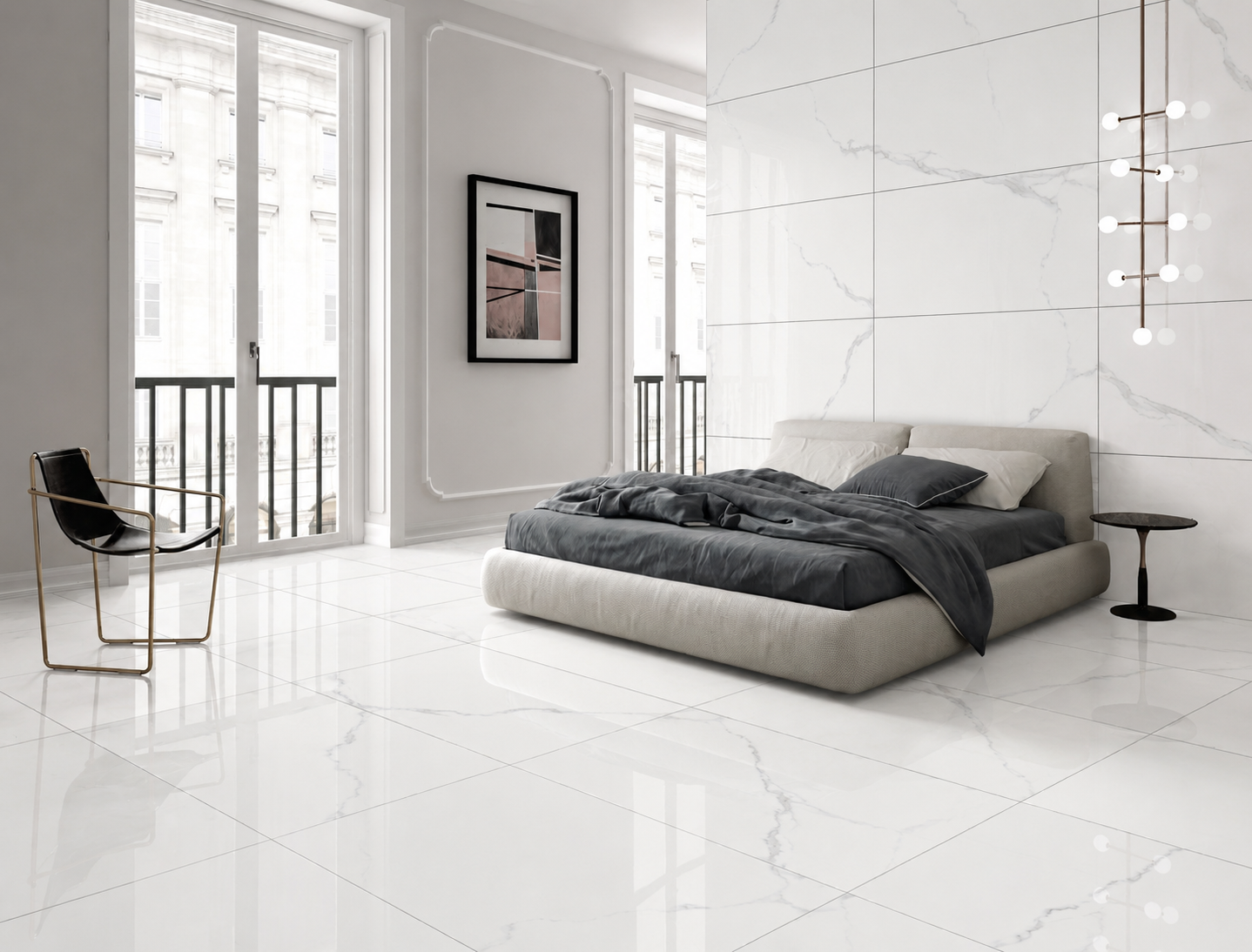 Verona Bianco 60x120 cm Polished Porcelain Tile