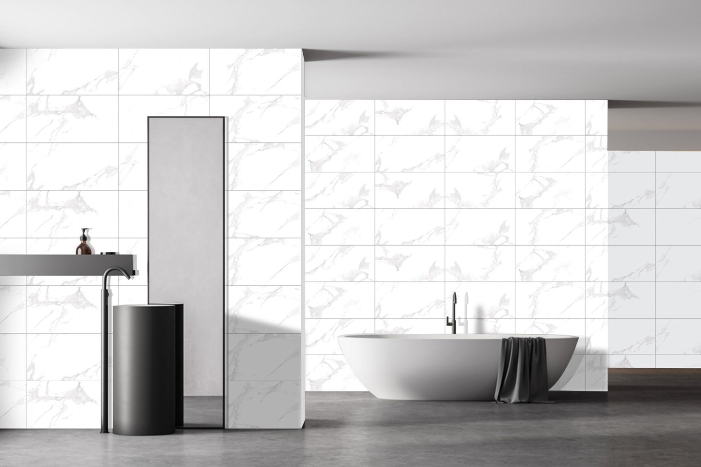 Mercure Marble White 30x60 cm Matt Tiles