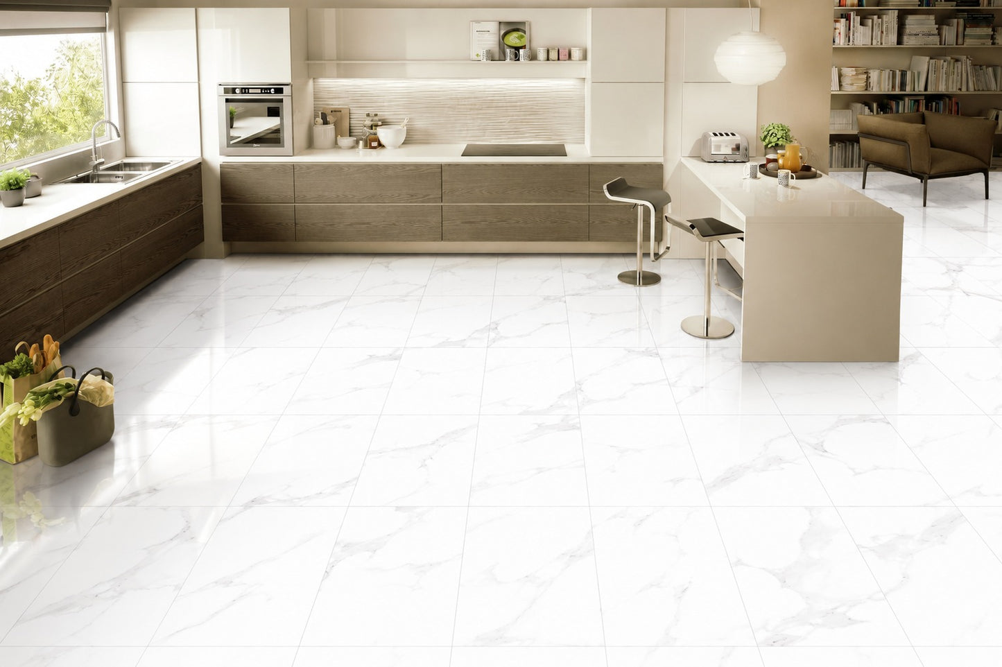 Mercure Marble White 30x60 cm Polished Tiles