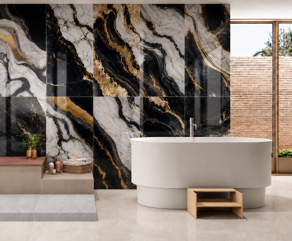 Lava Gold 60x120 cm Glass Tiles