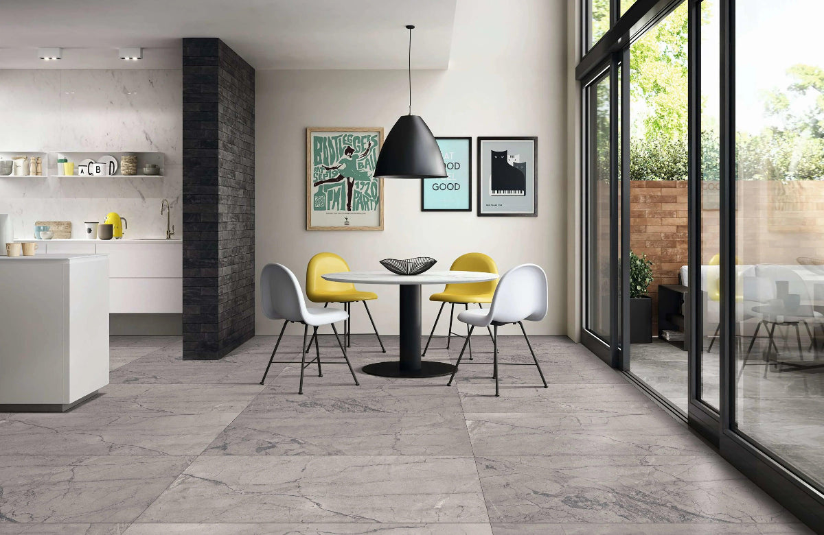 PASSION GREY 60X120 CM CARVING MATT - Surfaces Tiles
