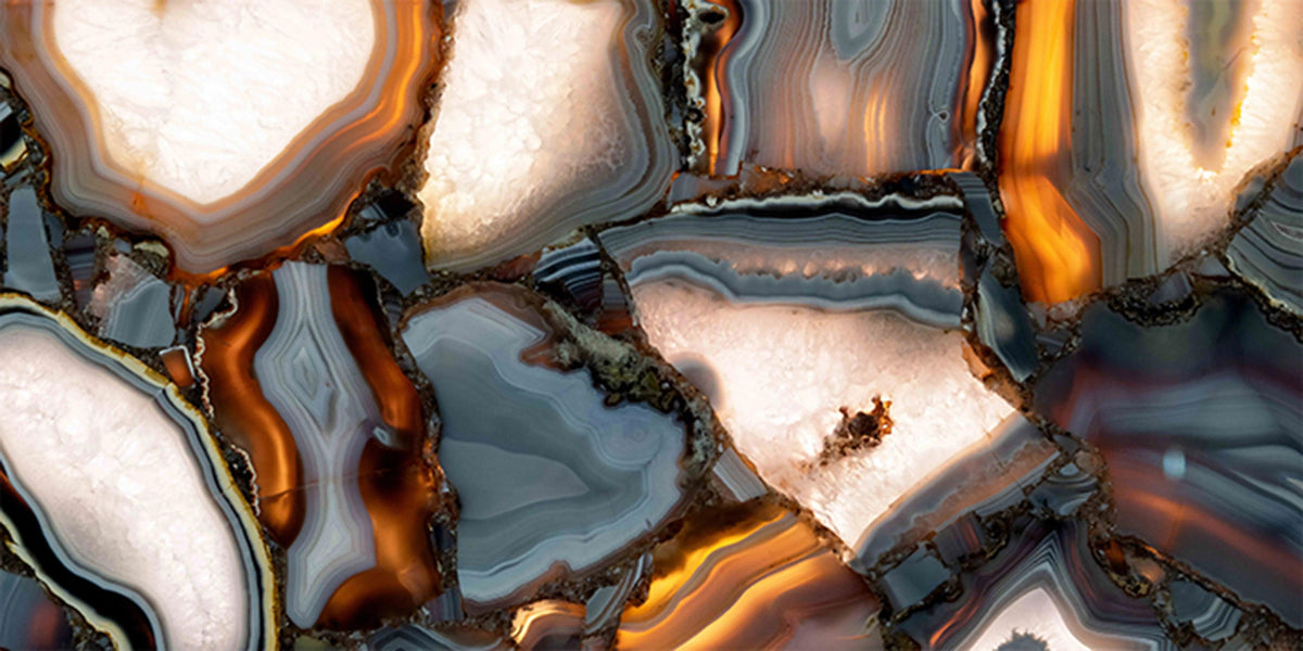 VOLCANIC CHARCOAL 60X120 CM GLASS - Surfaces Tiles