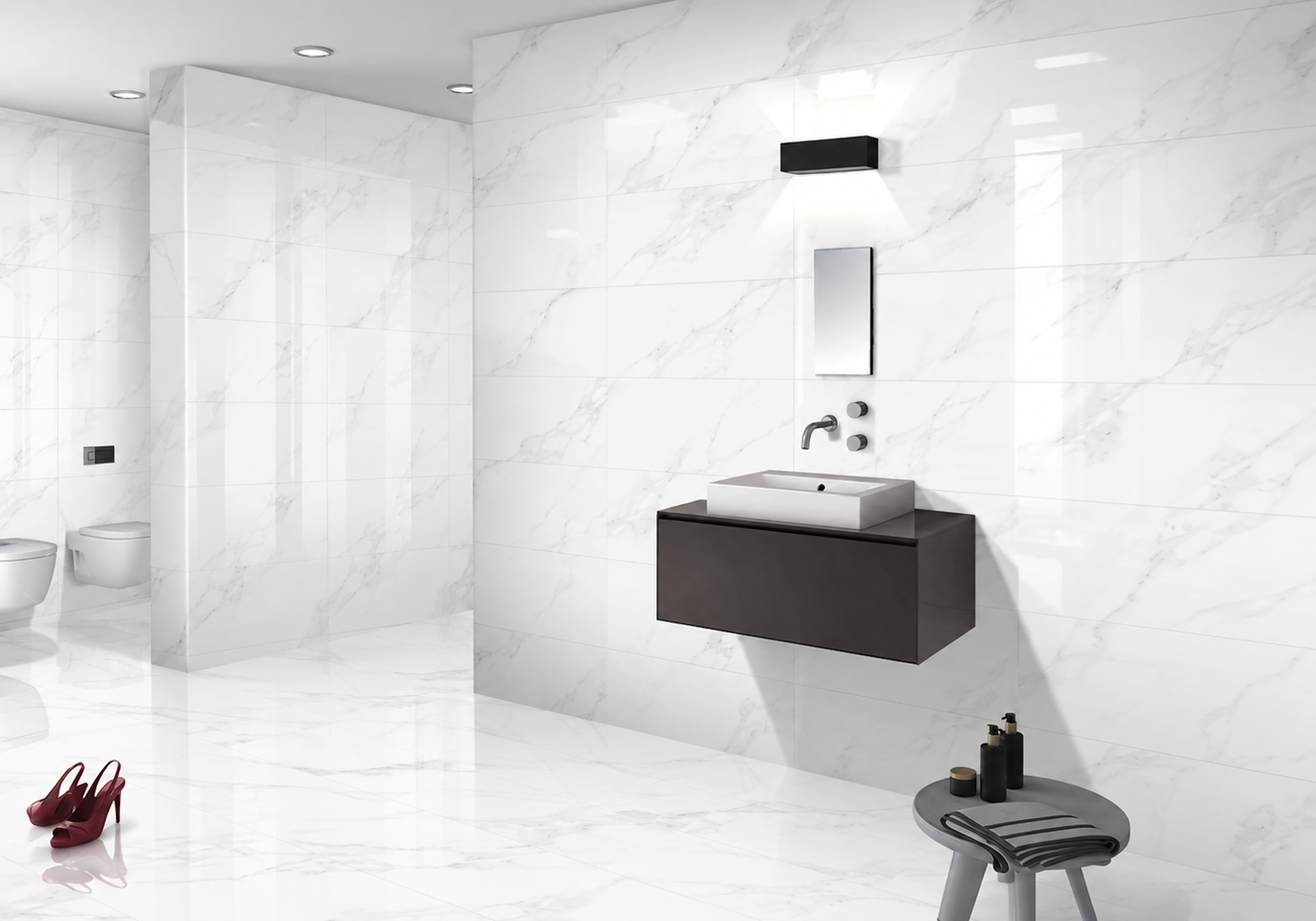 Mercure Marble White 30x60 cm Polished Tiles
