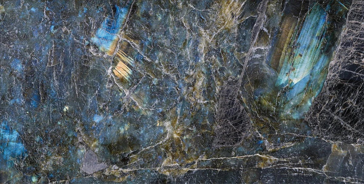 TITAN BLUE 60X120 CM GLASS TILES - Surfaces Tiles