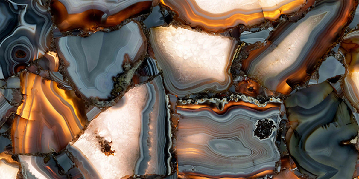 VOLCANIC CHARCOAL 60X120 CM GLASS - Surfaces Tiles