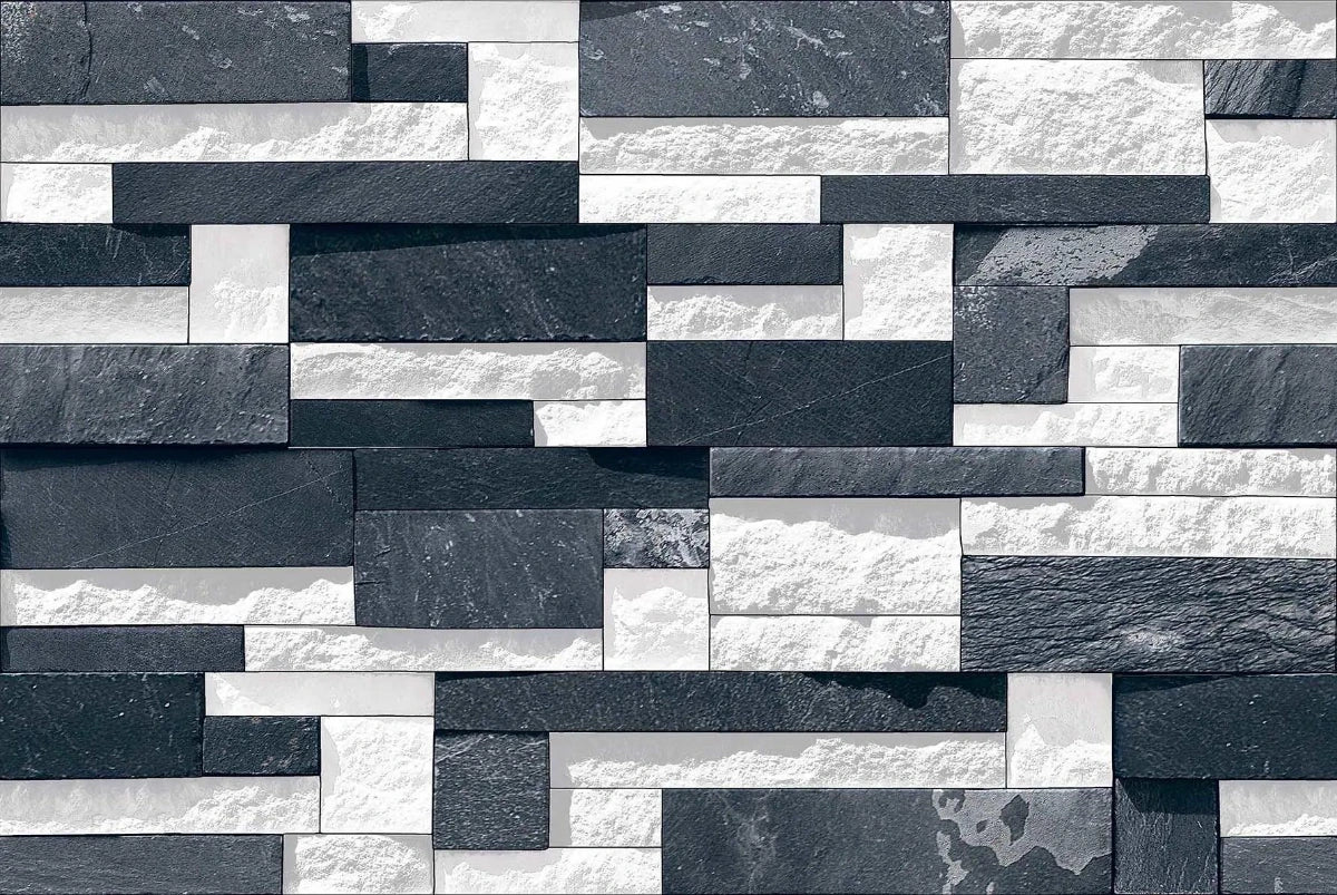 STONE EDGE BLACK & WHITE 30X45 CM MATT - Surfaces Tiles