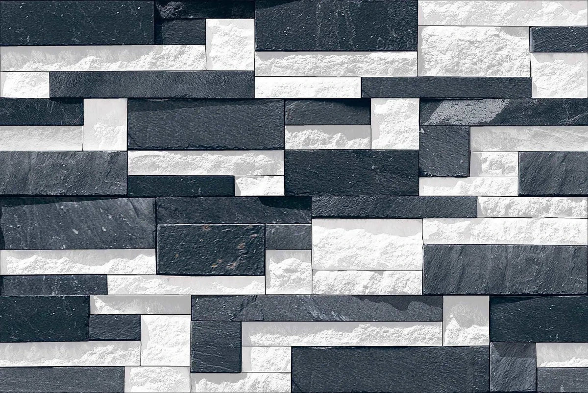 STONE EDGE BLACK & WHITE 30X45 CM MATT - Surfaces Tiles
