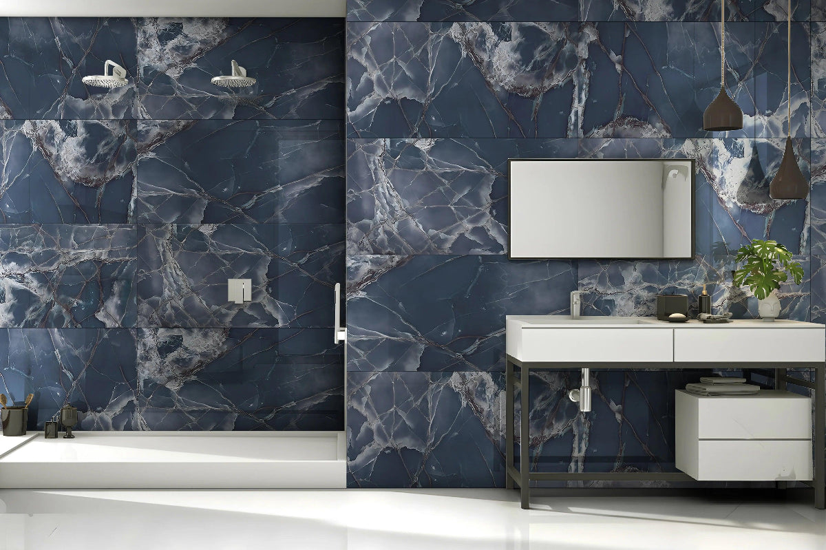 OCEAN BLUE 60X120 CM HIGHGLOSS - Surfaces Tiles