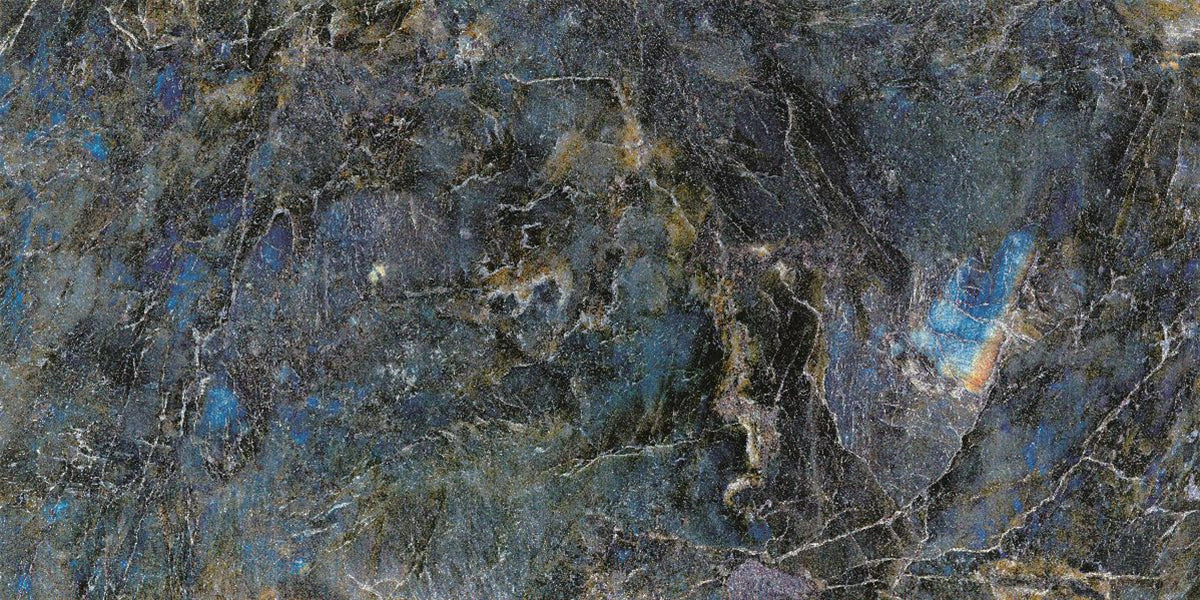 TITAN BLUE 60X120 CM GLASS TILES - Surfaces Tiles