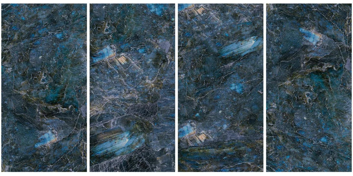 TITAN BLUE 60X120 CM GLASS TILES - Surfaces Tiles