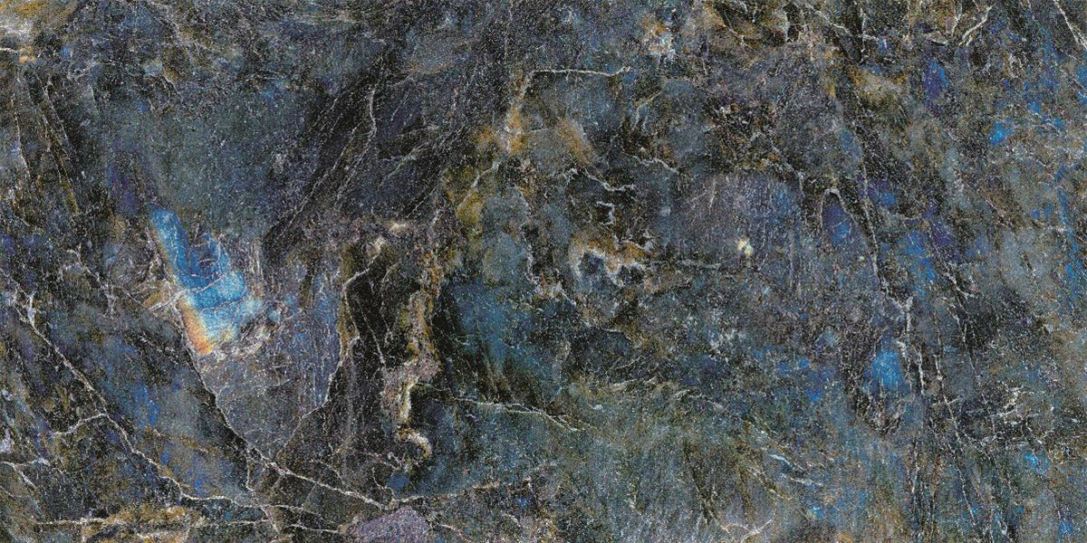 TITAN BLUE 60X120 CM GLASS TILES - Surfaces Tiles