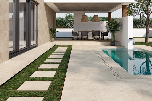 Render Bone 100x100 cm Matt Porcelain Tiles