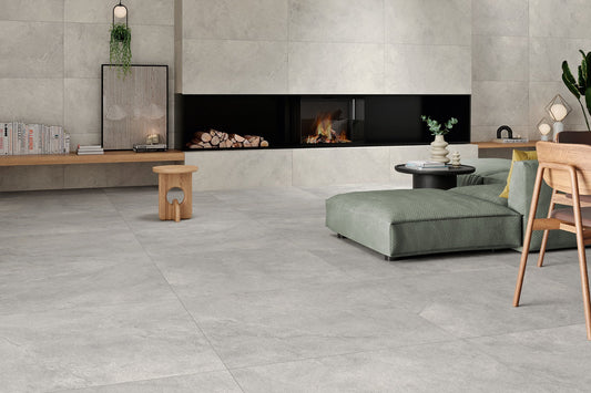 Render Grey 100x100 cm Matt Porcelain Tiles