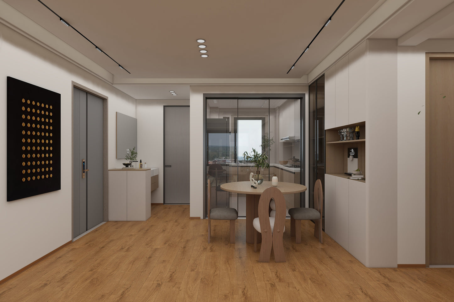 Golden Pine SPC Click Vinyl Flooring 122X18.1 CM Waterproof Rigid Core Wood Effect Flooring with Built-in Underlay