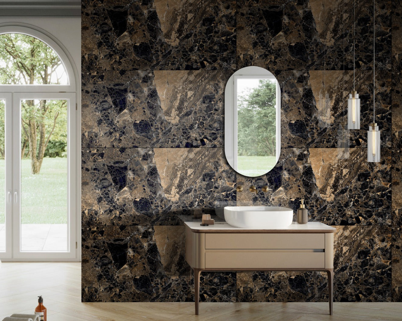 Milano Gold High Gloss 600x1200 Porcelain Tiles Luxury Marble Look Wall & Floor Tiles