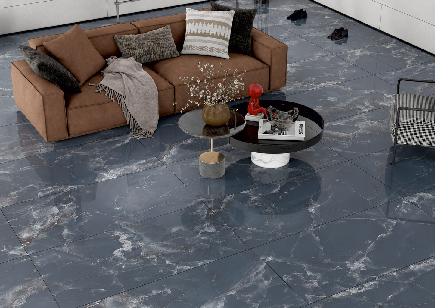 Ocean Blue 60x120 cm High Gloss Porcelain Tiles