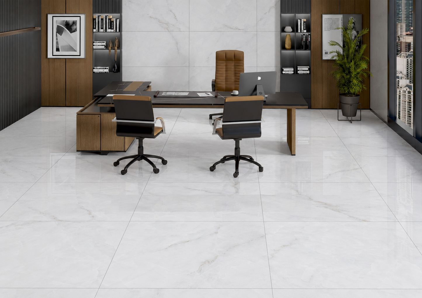 Snow Sheen 80x120 cm Polished Porcelain Tile Floor And Wall Tiles