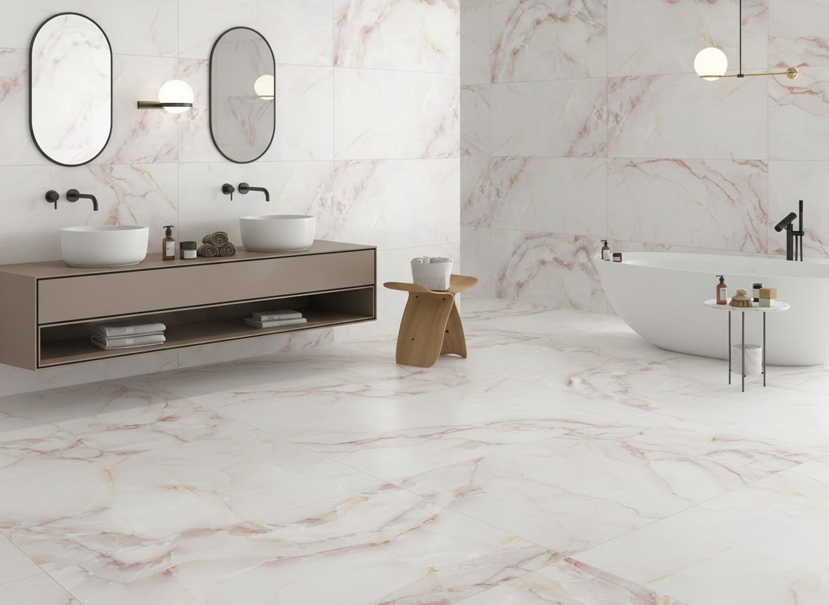 Rosetta Pink 60x120 cm Matt Porcelain Tiles