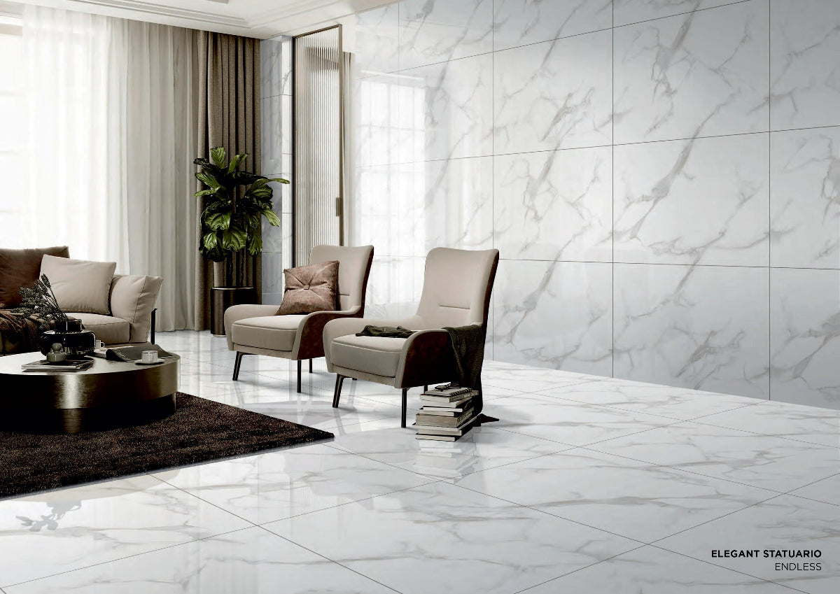 NOVA STATUARIO ENDLESS 80X120 CM MATT - Surfaces Tiles