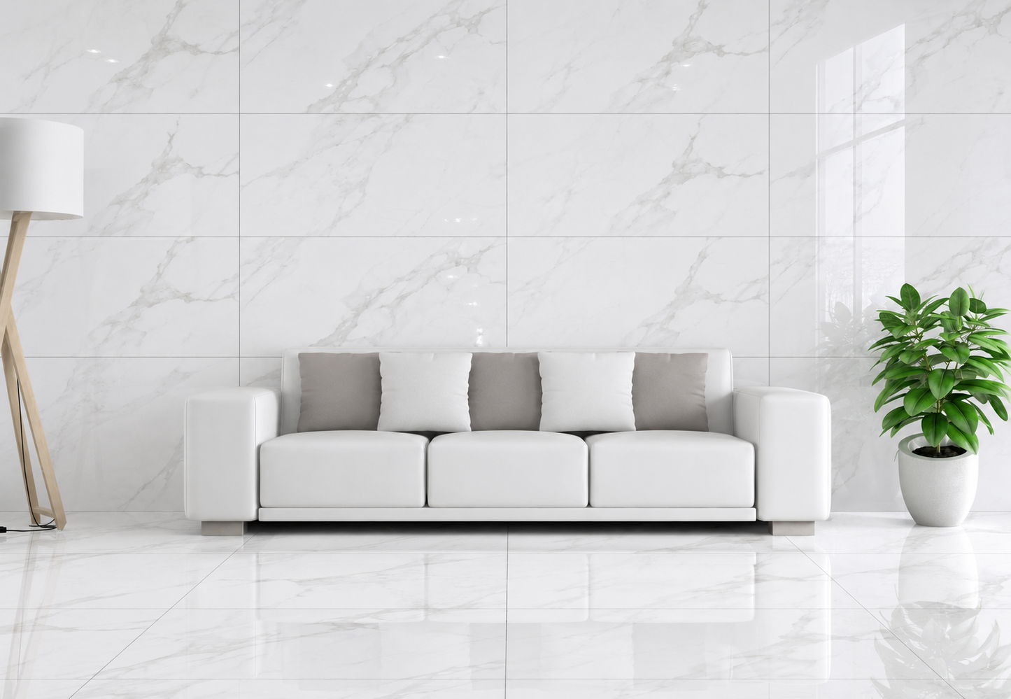 Mercure Marble White 60x120 cm Polished Porcelain Tile