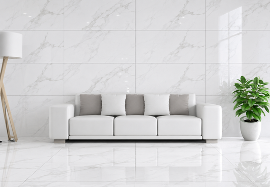 Mercure Marble White 60x120 cm Polished Porcelain Tile