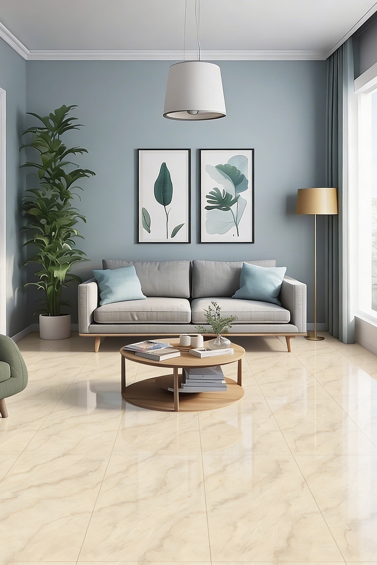 Sabbia Beige 60x120 cm Polished Porcelain Tile– Surfaces Tiles