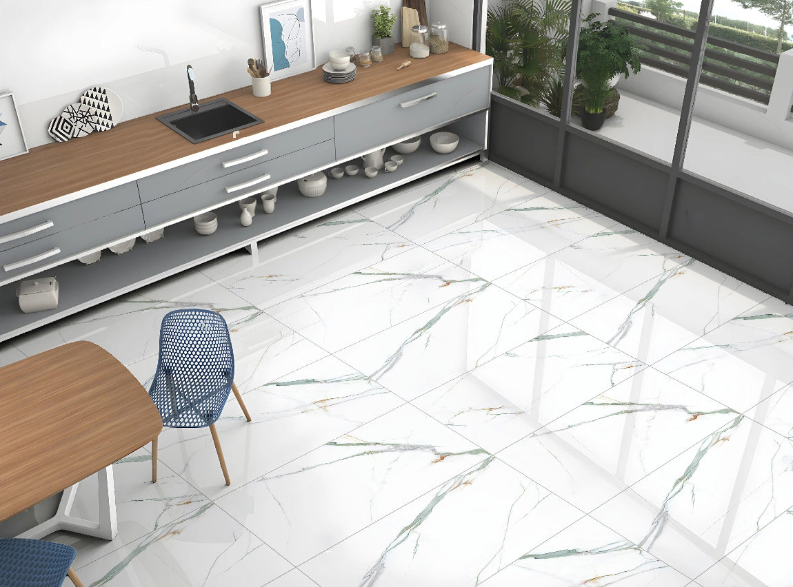 SUNSET GREEN 60X120 CM POLISHED - Surfaces Tiles