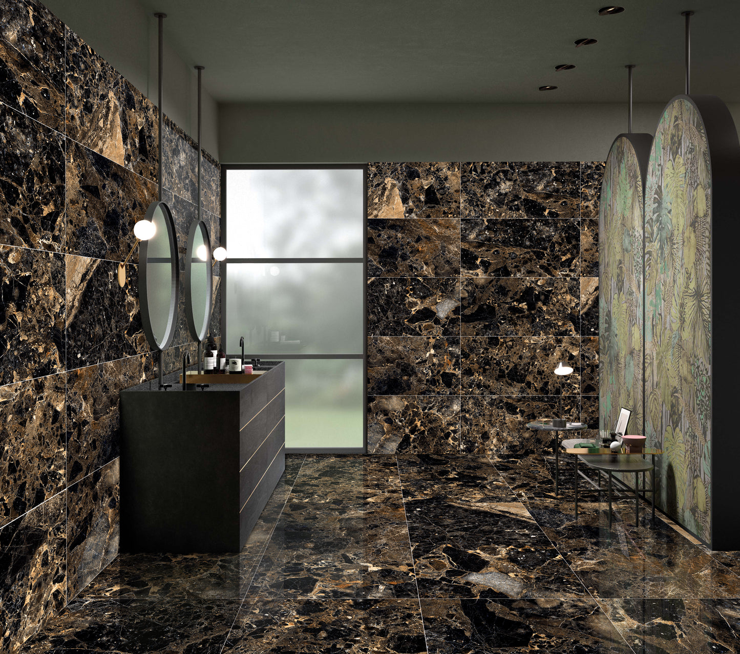 Milano Gold High Gloss 600x1200 Porcelain Tiles Luxury Marble Look Wall & Floor Tiles
