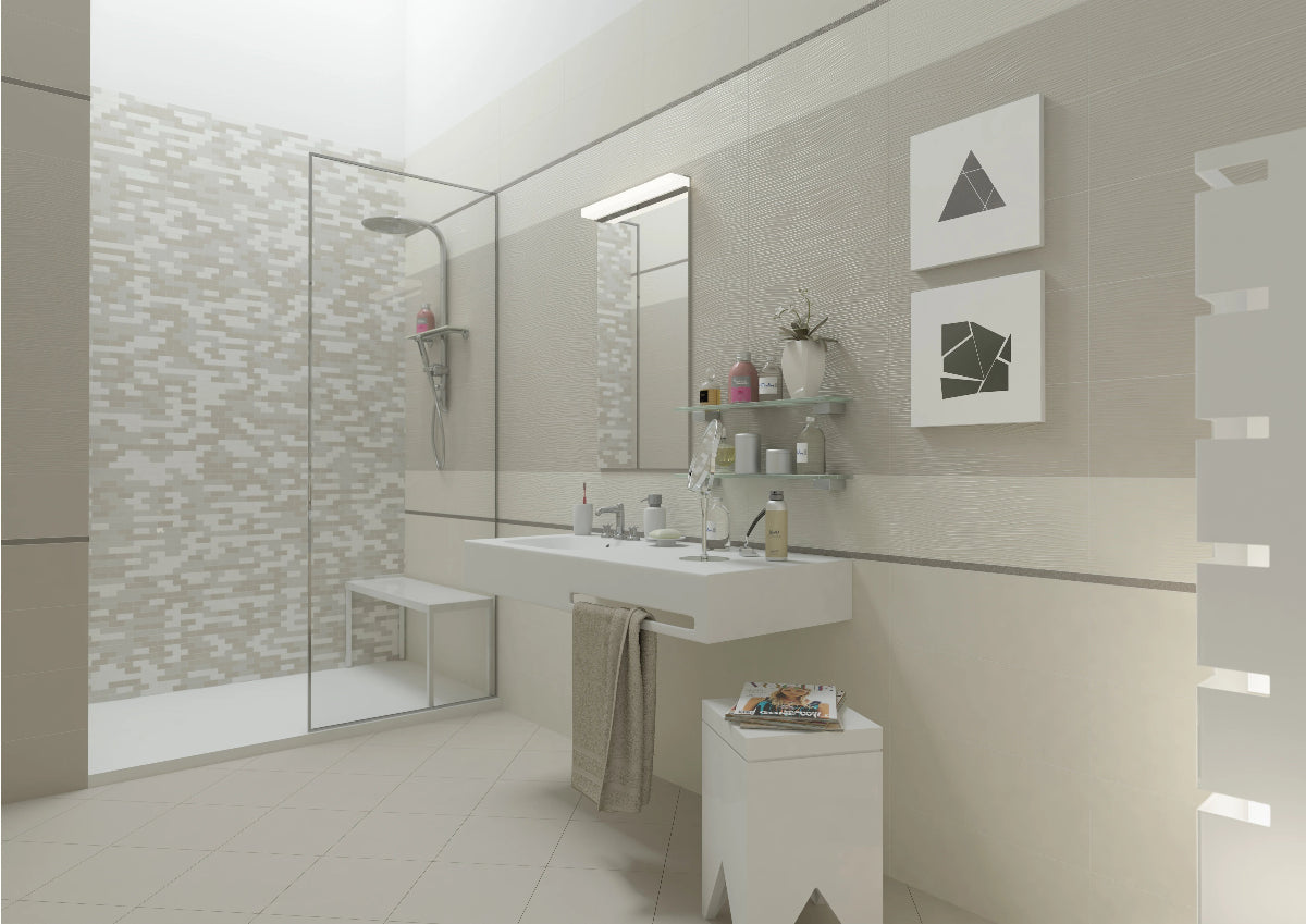 LINEUP MOSAICO TAUPE 3D 20X50 CM