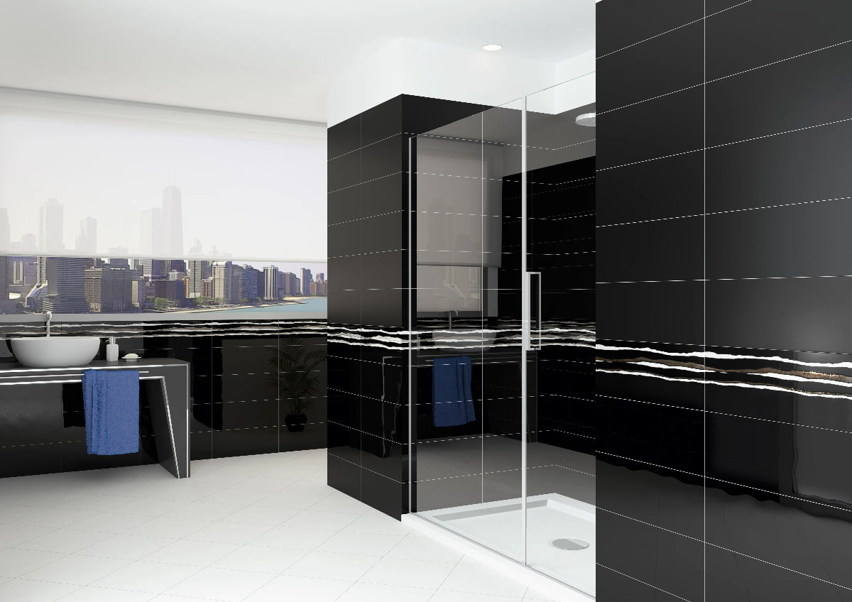 LINEUP MOSAICO BLACK 3D 20X50 CM