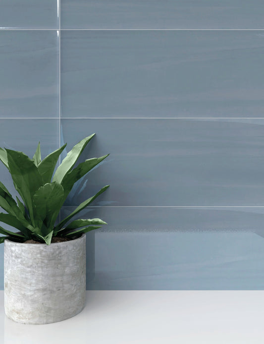BOTANICAL PIGMENT GLOSS BLUE 25X75 CM